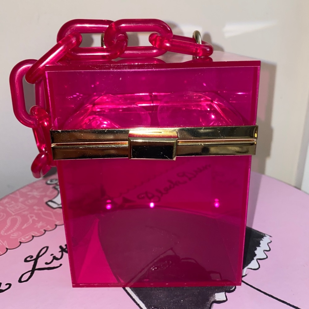 Pink Transparent Box Handbag
